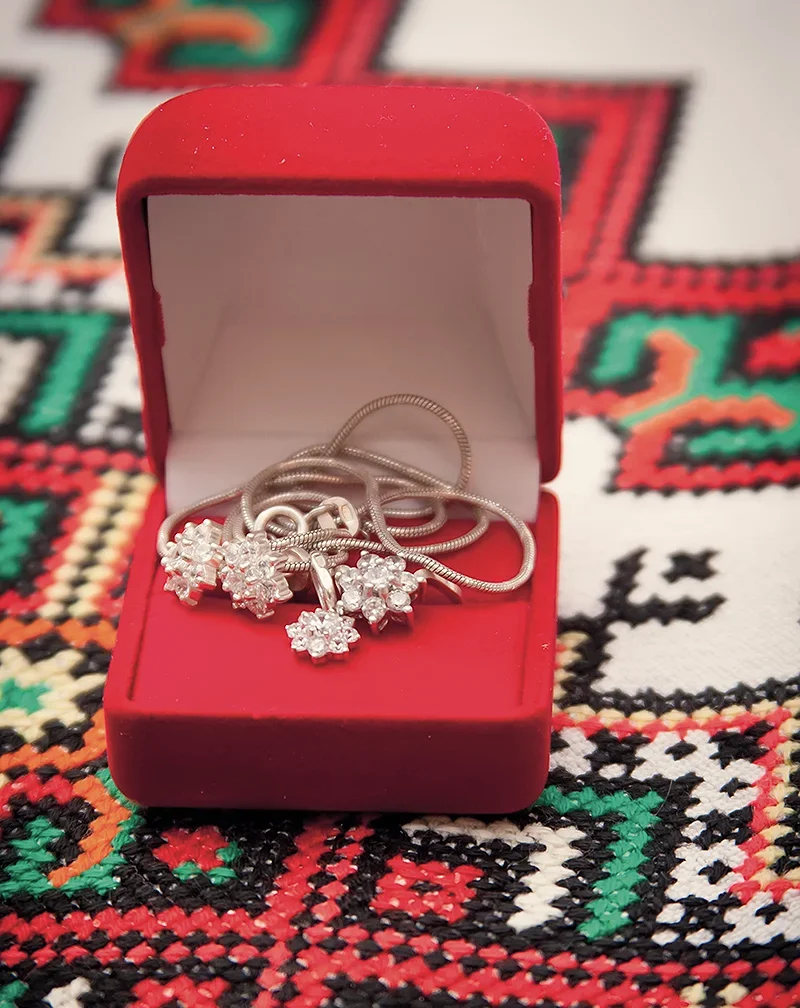 A jewellery box with a necklace