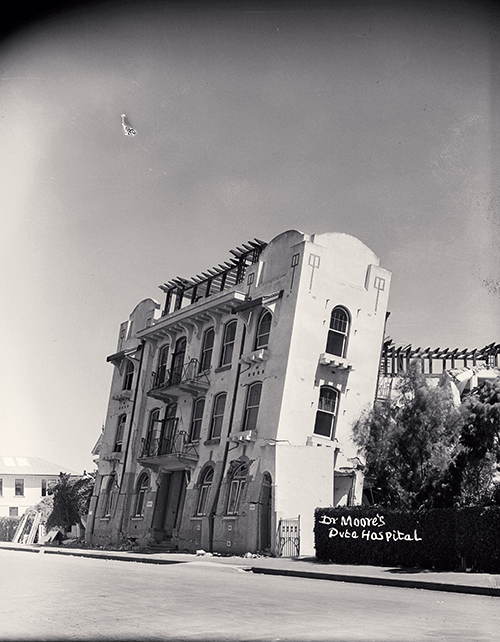 Dr Moore&#39;s hospital damaged in the 1931 Napier earthquake