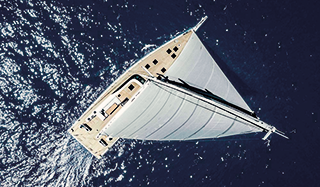 Future Fibres ECsix multistrand rigging backstay on the Botin 85&#39; launched in 2020