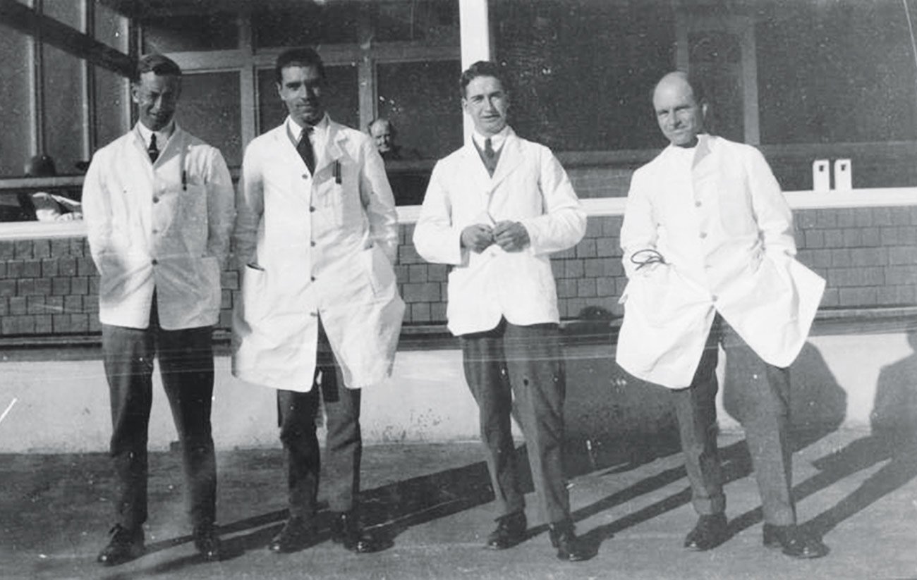House surgeons at Napier Hospital in 1921