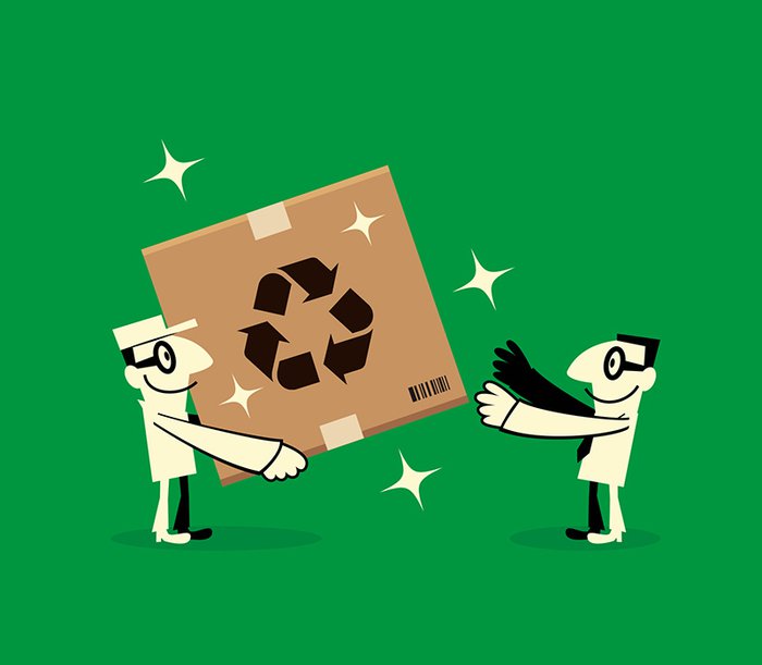 Illustration of a sustainable business delivery