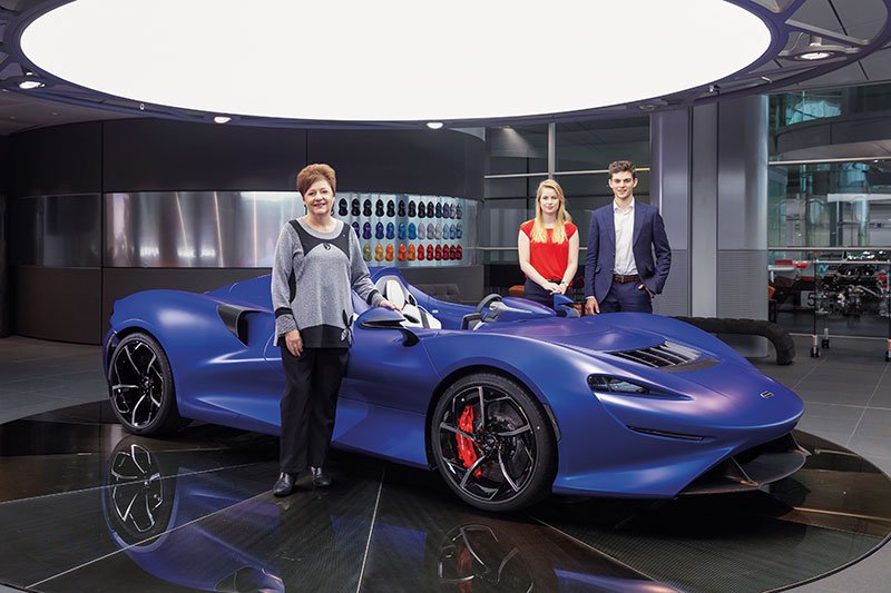 Lizzy Grant with Bruce McLaren's daughter Amanda McLaren and Harvey Merton a fellow Bruce McLaren Automotive Award recipient