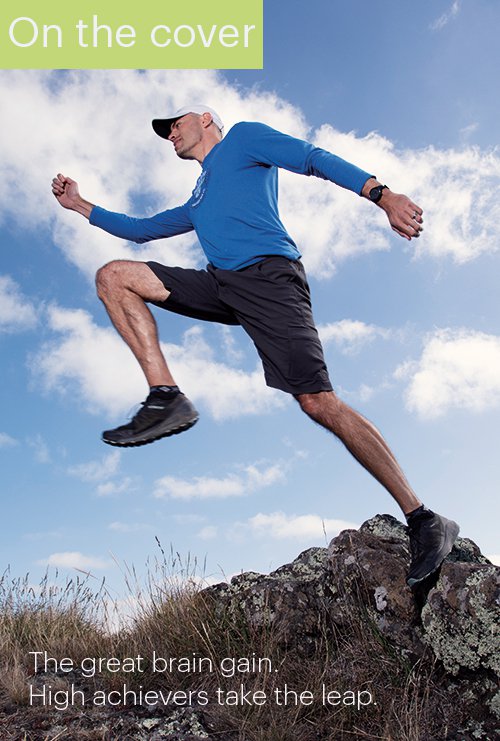 Dr Ryan Radecki running in the Port Hills of Christchurch for the cover story of OnMAS March 2021