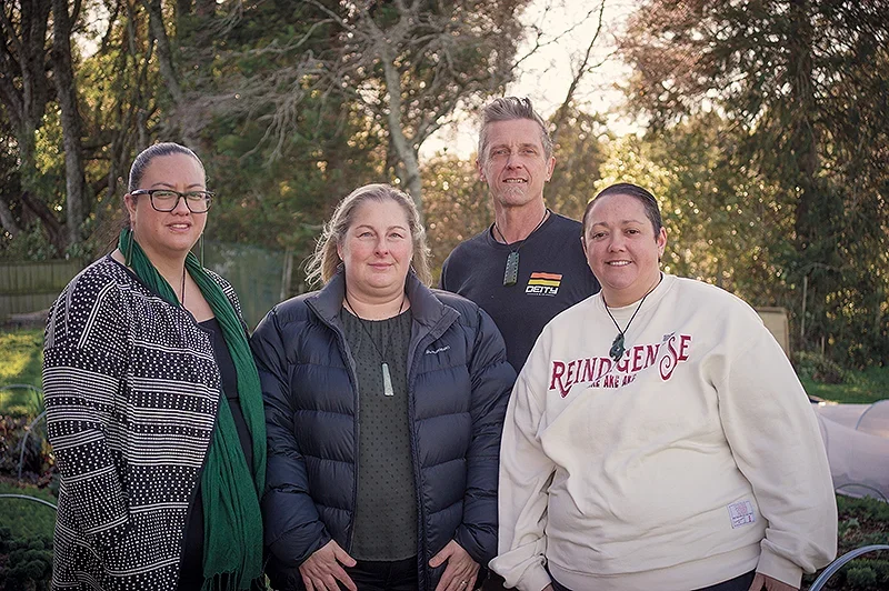 Papatūānuku Support Services co-founder Renee Kingi (left), with Julia Fonotia, Nick Chater and co-founder Weranika Te Koru