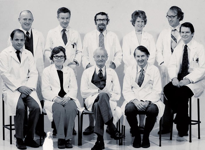 Portrait of Christchurch Pathology in 1976 featuring Robin Fraser