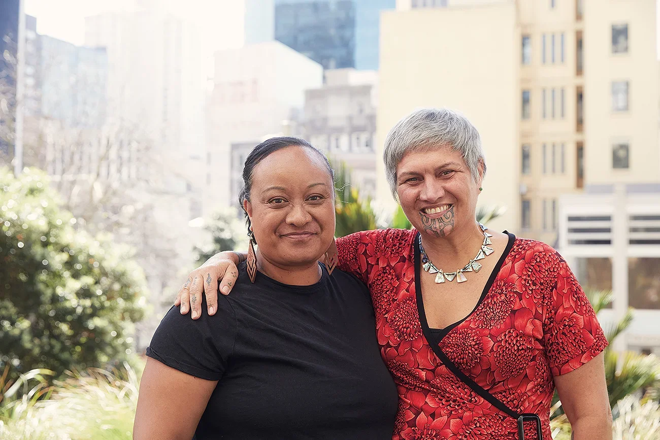 Roimata Taniwha Pao‘o (left) and Huia Hanlen of Brainwave Trust