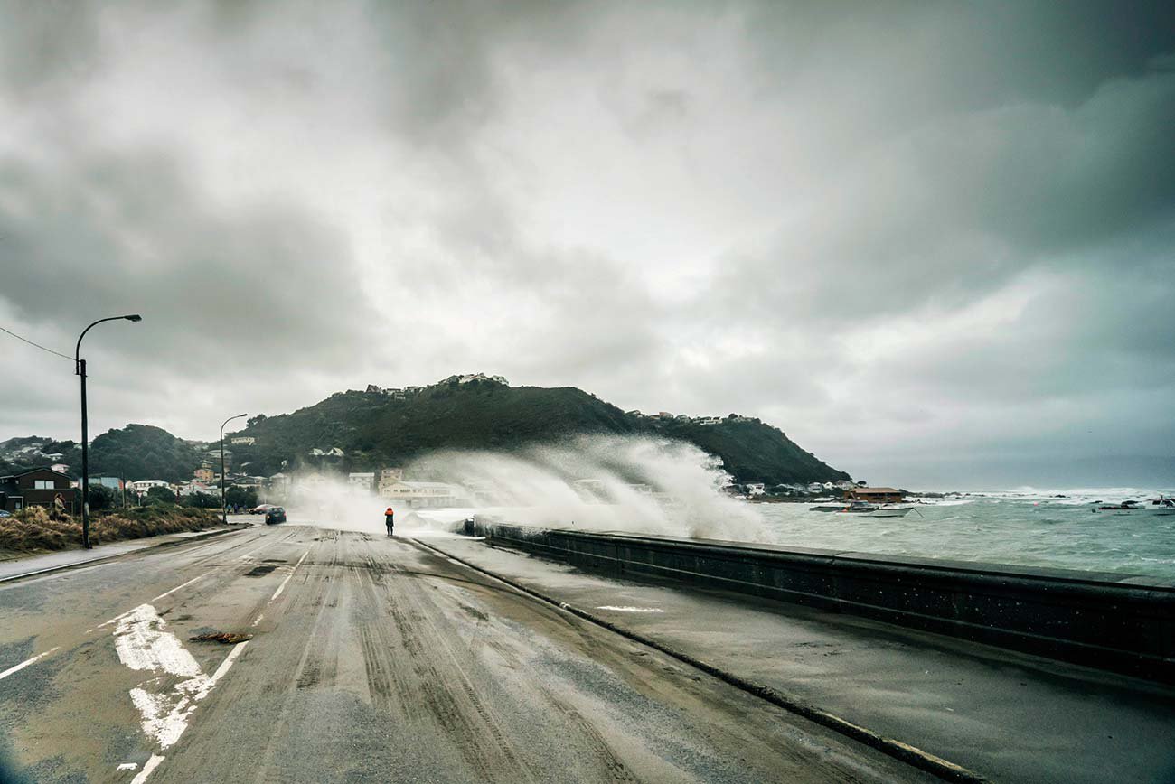 Storm on Wellington south coast