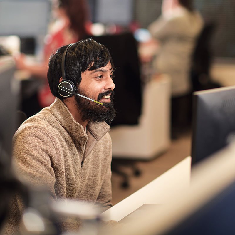 Sujai Jones works in the Member Support Centre