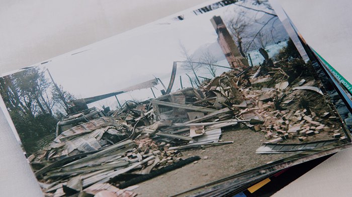 The wreckage of a Lake Ōhau Alpine Village home