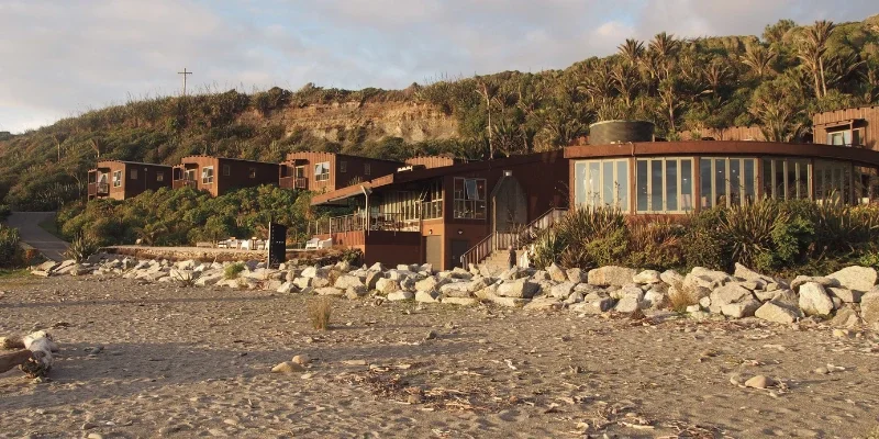 a scenic hotel punakaiki from the beach