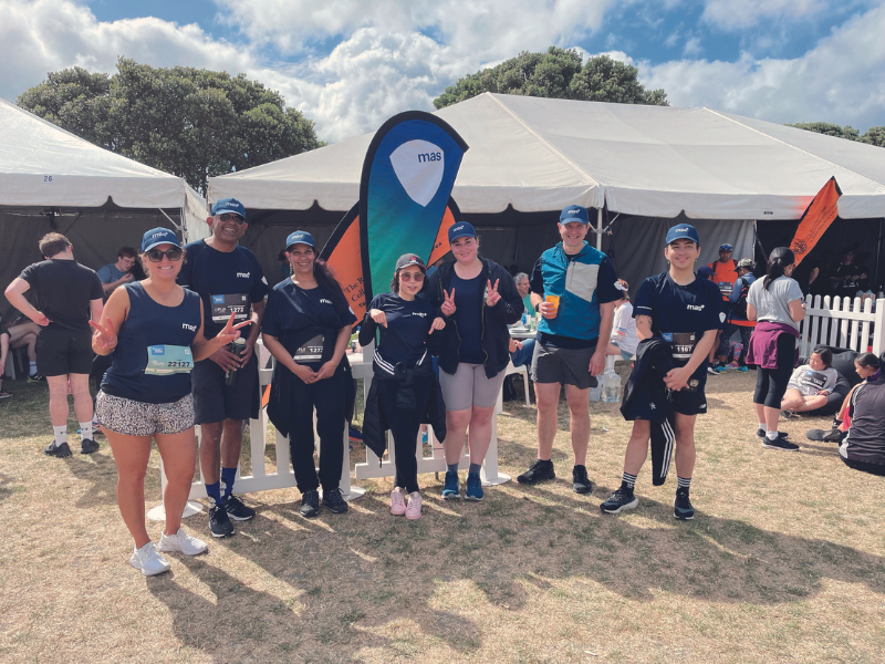 MAS Team all smiles at Wellington's Round the Bays