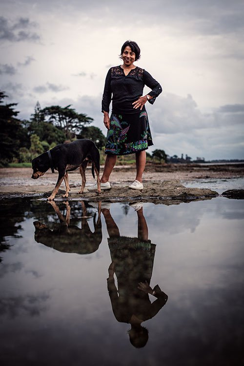 Dr Himali McInnes with her pet dog, Zoe